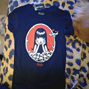 Hot Topic Black and Red Graphic Tee